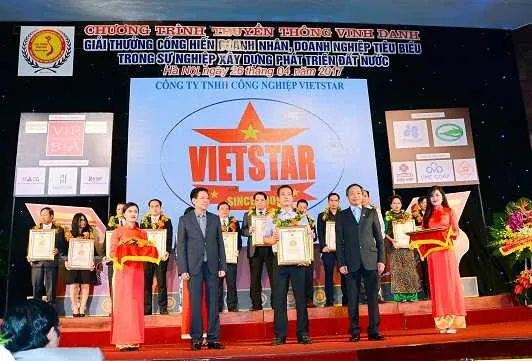 VIETSTAR nhận giải thưởng "Doanh nghiệp tiêu biểu trong sự nghiệp xây dựng phát triển đất nước năm 2016 - 2017"